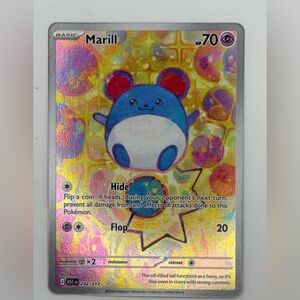 Marill Rare Illustration Full Art Holo Pokemon Card Ascended Heros 232/217